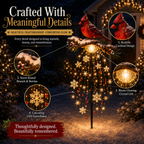 🌲 Christmas Discount - 45% OFF🐦Cardinal Memory Fountain – Lighted Christmas Remembrance Garden Decor❤️