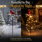 🌲 Christmas Discount - 45% OFF🐦Cardinal Memory Fountain – Lighted Christmas Remembrance Garden Decor❤️