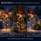 🌲 Christmas Discount - 45% OFF🐦Cardinal Memory Fountain – Lighted Christmas Remembrance Garden Decor❤️