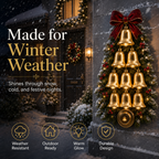 🔔 Christmas Bell Cascade Doorbell – Light-Up Holiday Chime Door Decor 🎄