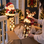 🔔🎄 Christmas Porch Railing Lights – 4 Festive Character Designs