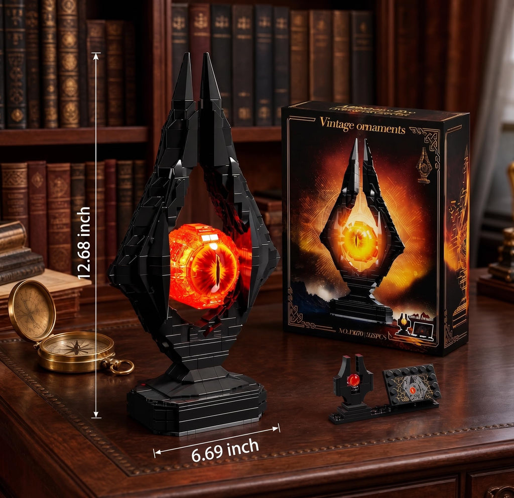 👁️ Eye of Sauron Building Block Lamp | Vintage Ornaments Collection