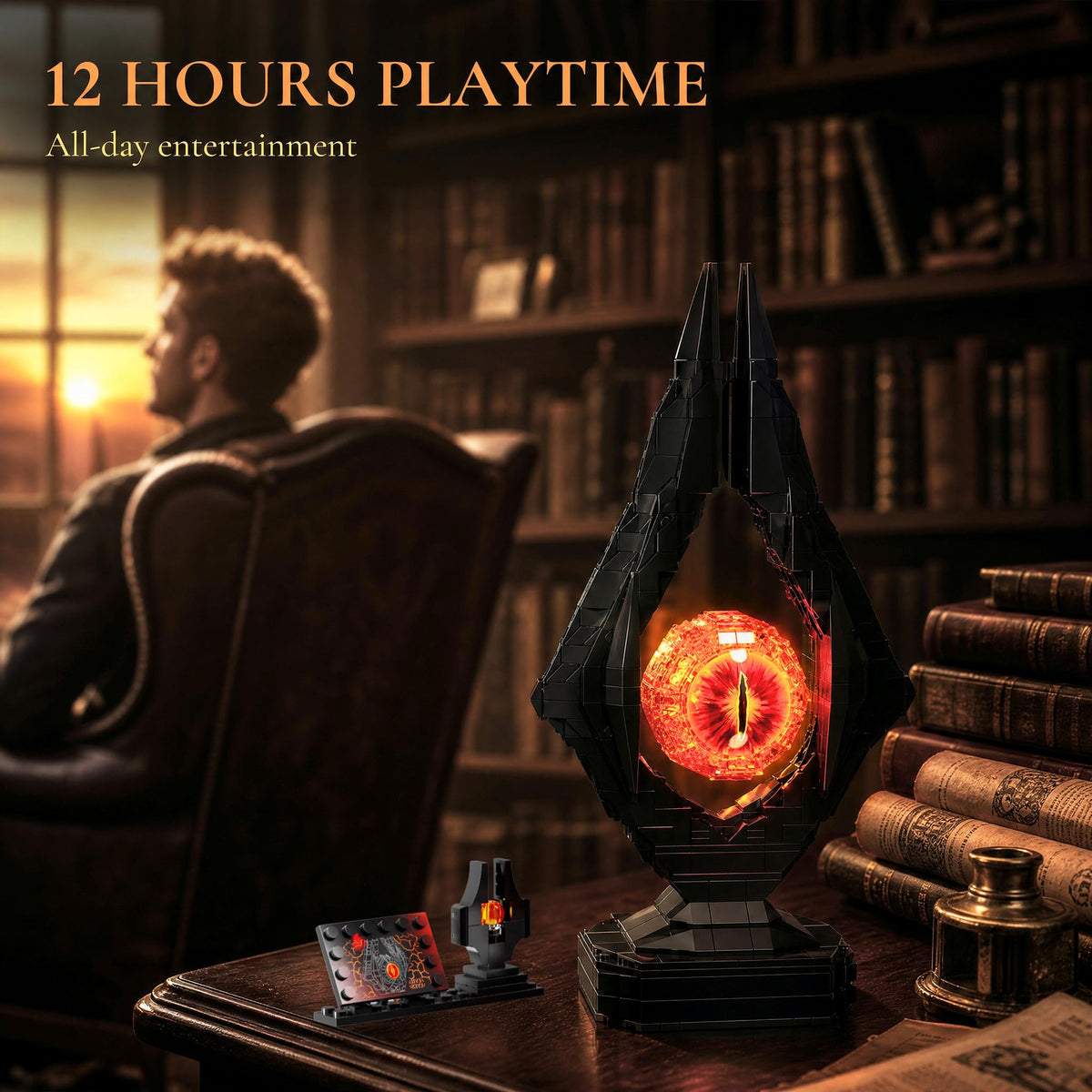 👁️ Eye of Sauron Building Block Lamp | Vintage Ornaments Collection