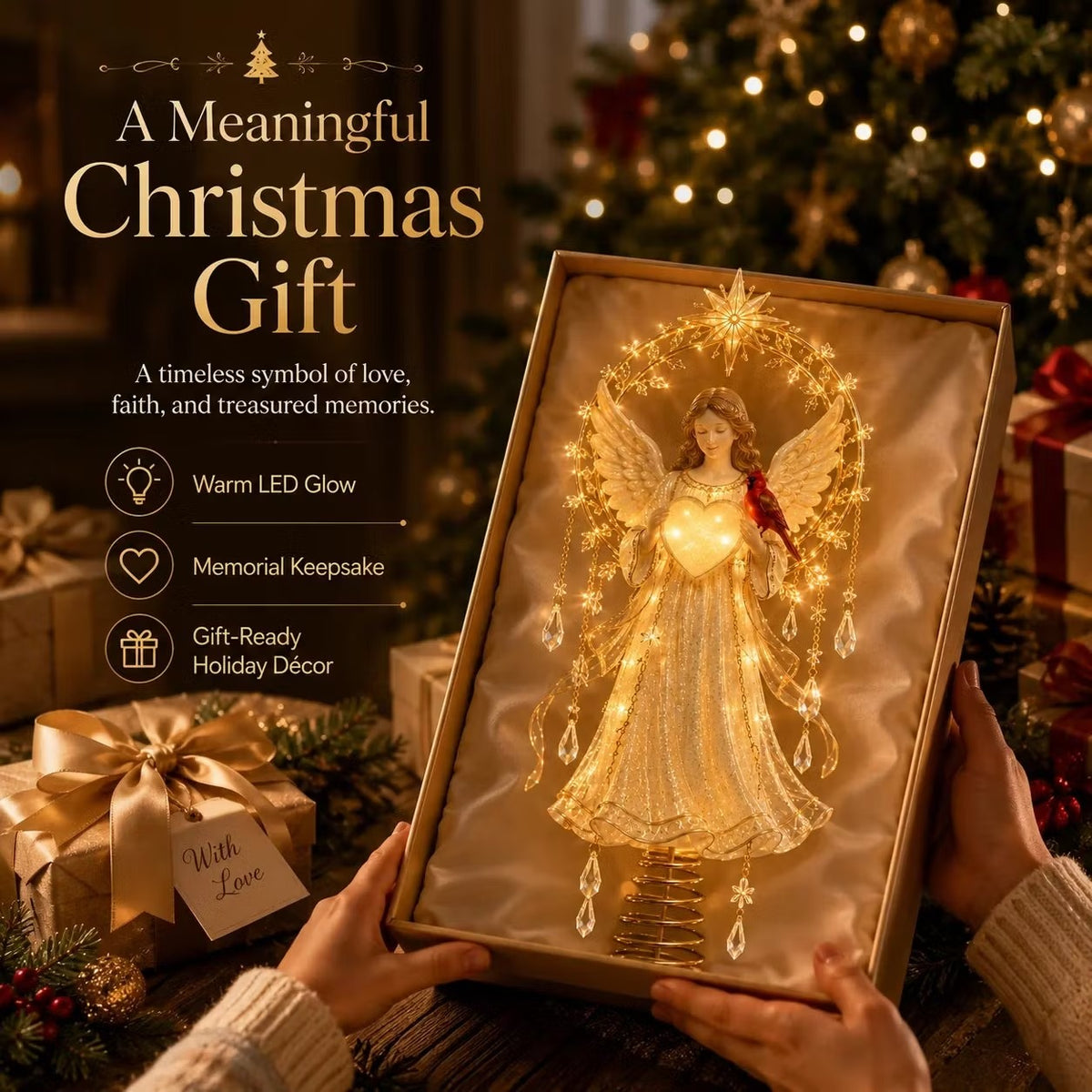 🎄 Lighted Memorial Christmas Tree Topper Collection
