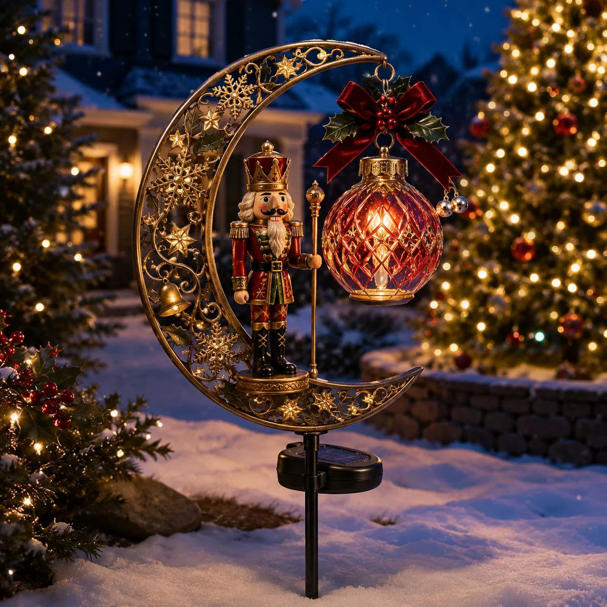 🔥LAST DAY 49% OFF-Christmas Moonlight Solar Garden Light Stake🎄✨