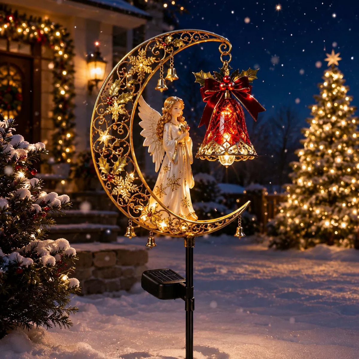🔥LAST DAY 49% OFF-Christmas Moonlight Solar Garden Light Stake🎄✨