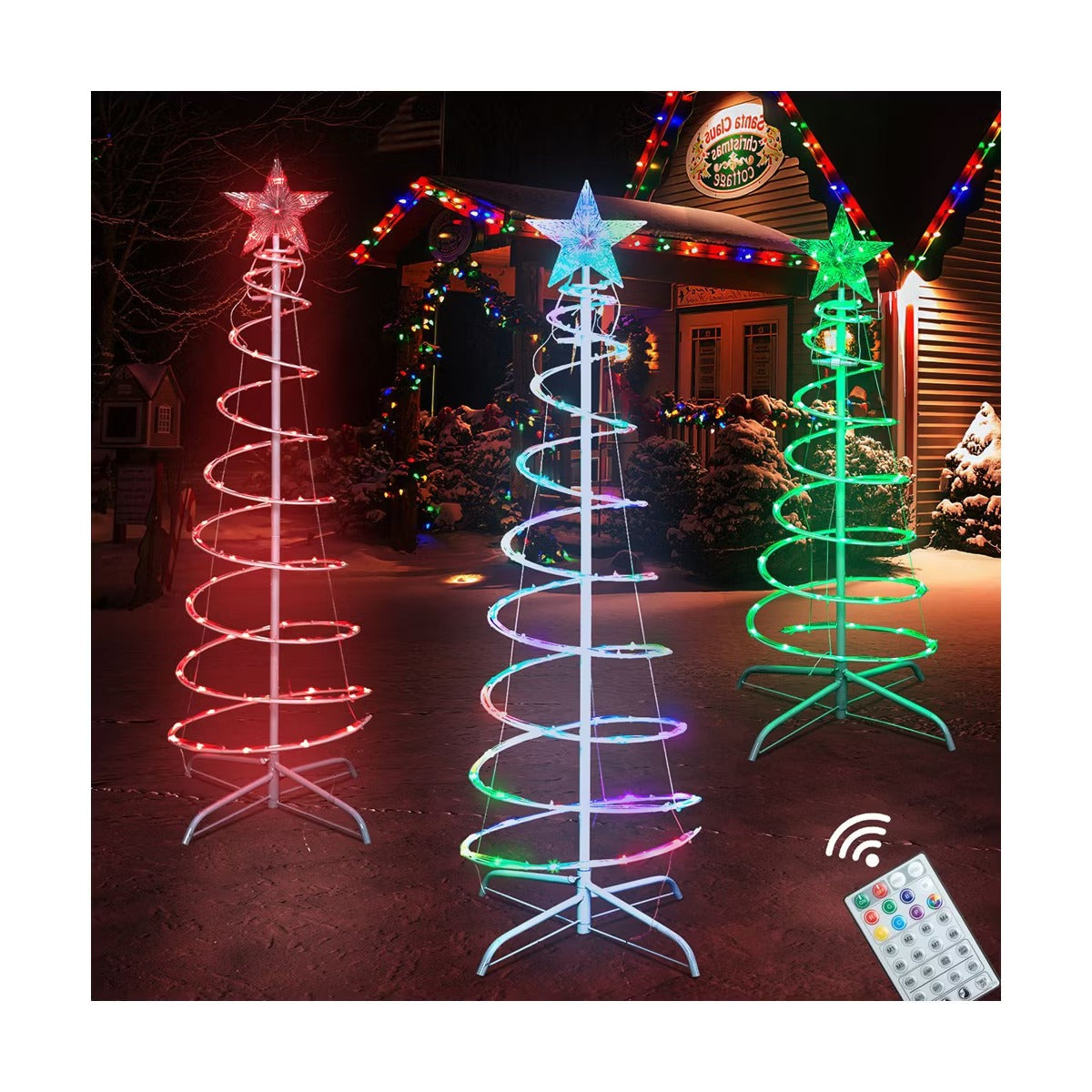 🎄 Spiral LED Christmas Tree Light