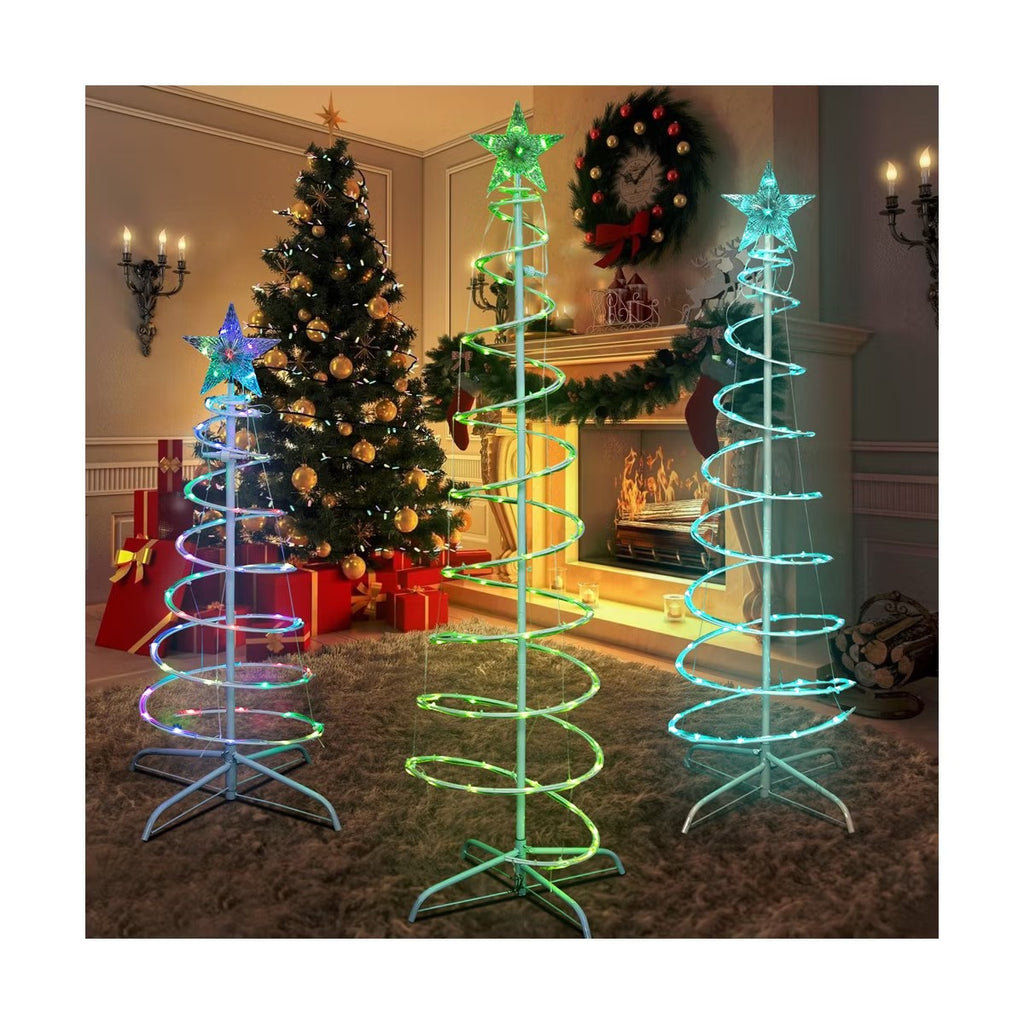 🎄 Spiral LED Christmas Tree Light