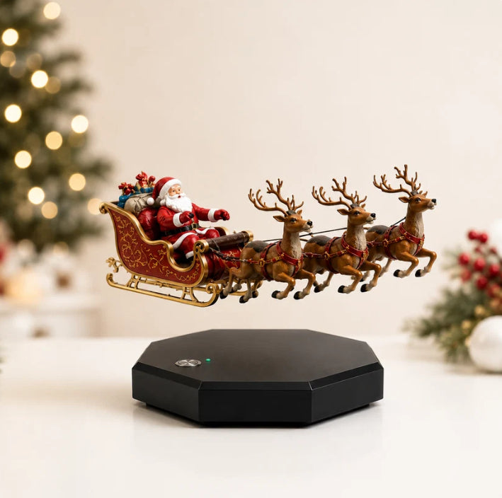 🎅 Magnetic Levitating Santa Sleigh With Reindeer