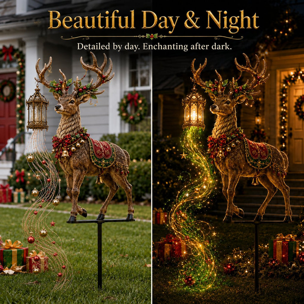 🎄🔥New arrivals- Light-Up Reindeer Lawn Stake, Festive Outdoor Christmas Decor