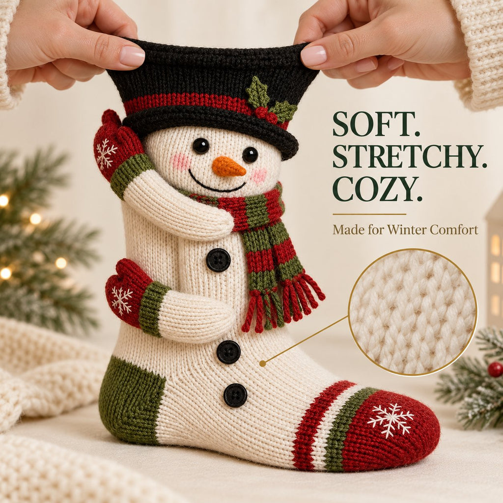 🎄🧦Xmas Hugging Christmas Socks 🎅 Cute Knit Holiday Socks 5 Designs