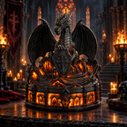 🐉 Gothic Dragon Guardian – Glowing Medieval Fantasy Decor