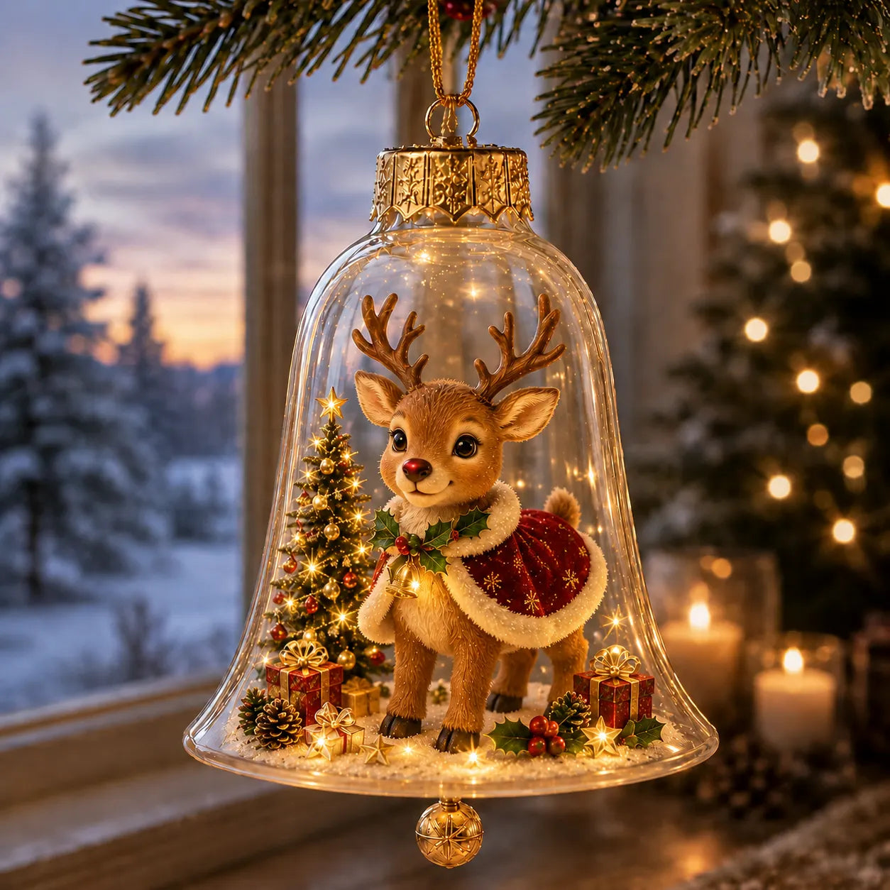 ✨🎄Light-Up Christmas Story Ornament – Mini Holiday Scene Decor
