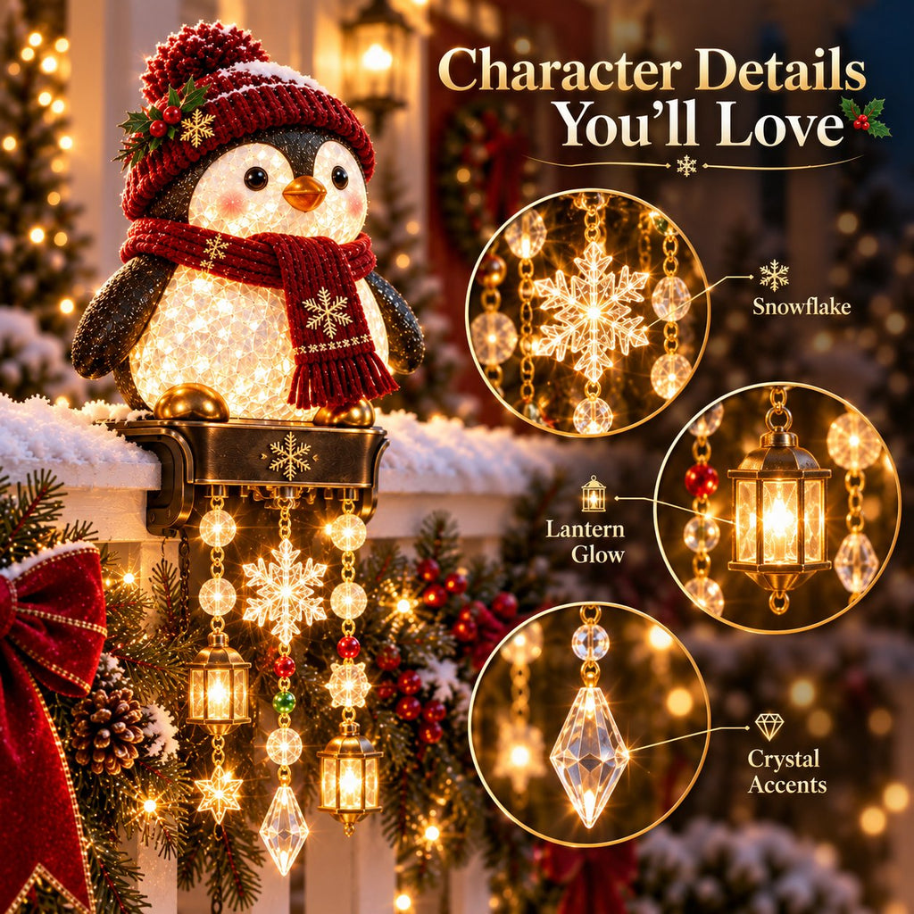 🔔🎄 Christmas Porch Railing Lights – 4 Festive Character Designs