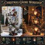 🎄✨ Christmas Gnome Workshop Solar Garden Light 🎁🌟