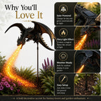 🔥 The price is limited! 🐲Solar Dragon Garden Light, Realistic Flickering Flame LED🔥