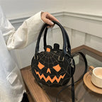 Spooky Jack-O-Lantern Pumpkin Crossbody Bag Novelty Spiderweb Stitching Handbag🎃