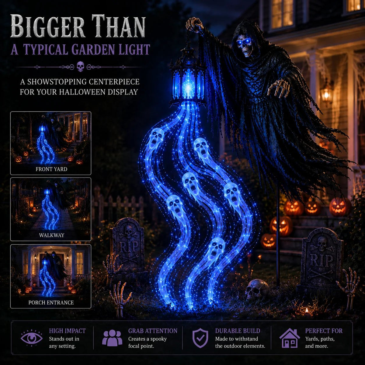 💀🎁 Halloween Soul Harvester Garden Light Collection