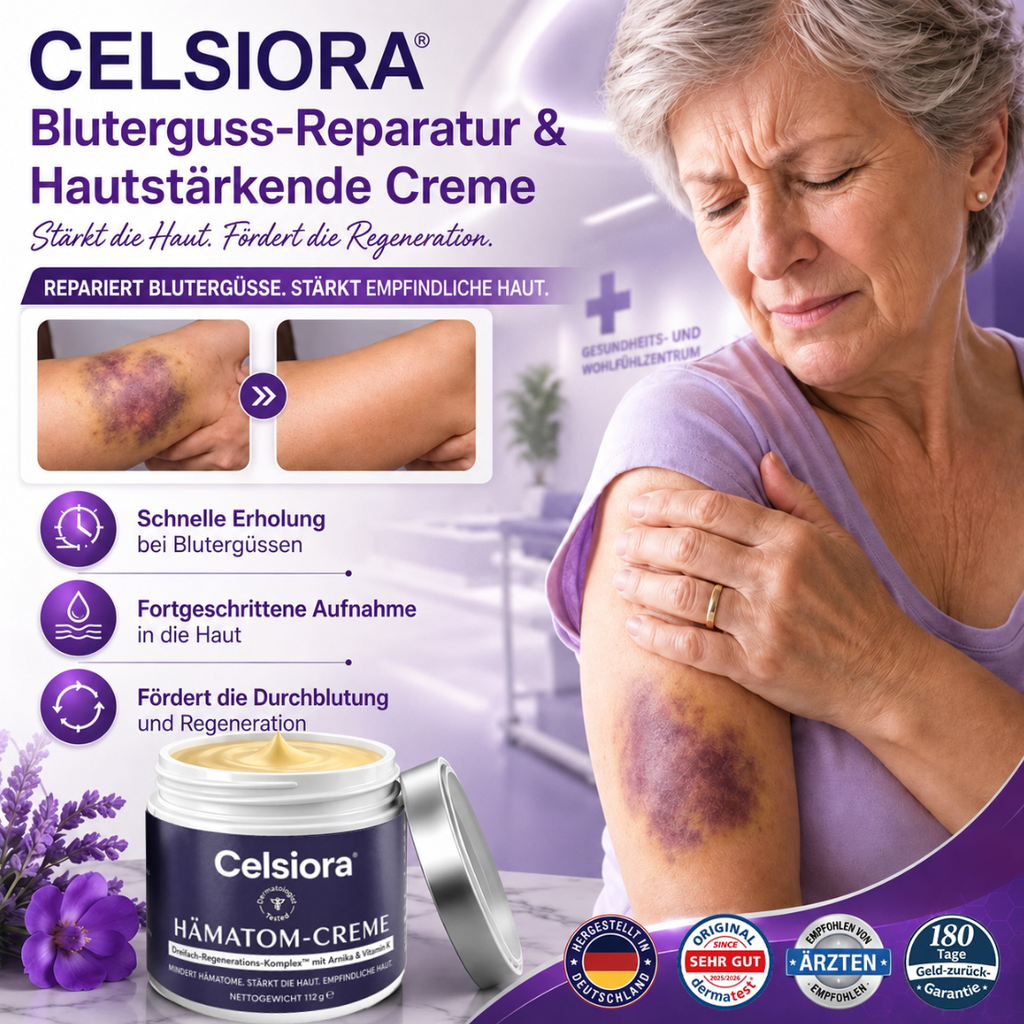 👩‍⚕️🌷 Celsiora® Intensiv-Pflegecreme für empfindliche, zu blauen Flecken neigende Haut