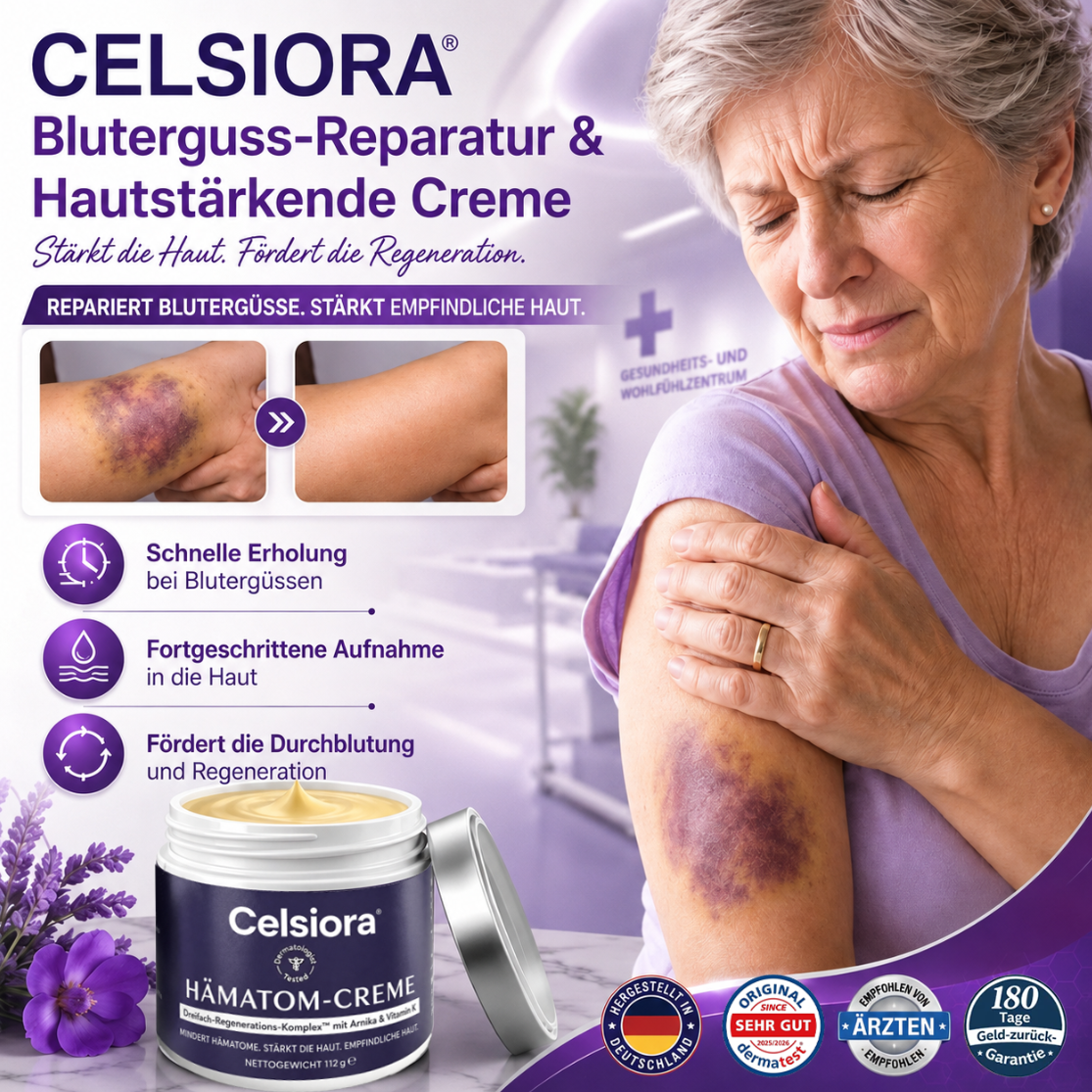 👩‍⚕️🌷 Celsiora® Intensiv-Pflegecreme für empfindliche, zu blauen Flecken neigende Haut