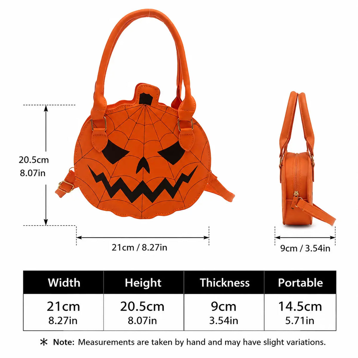 Spooky Jack-O-Lantern Pumpkin Crossbody Bag Novelty Spiderweb Stitching Handbag🎃