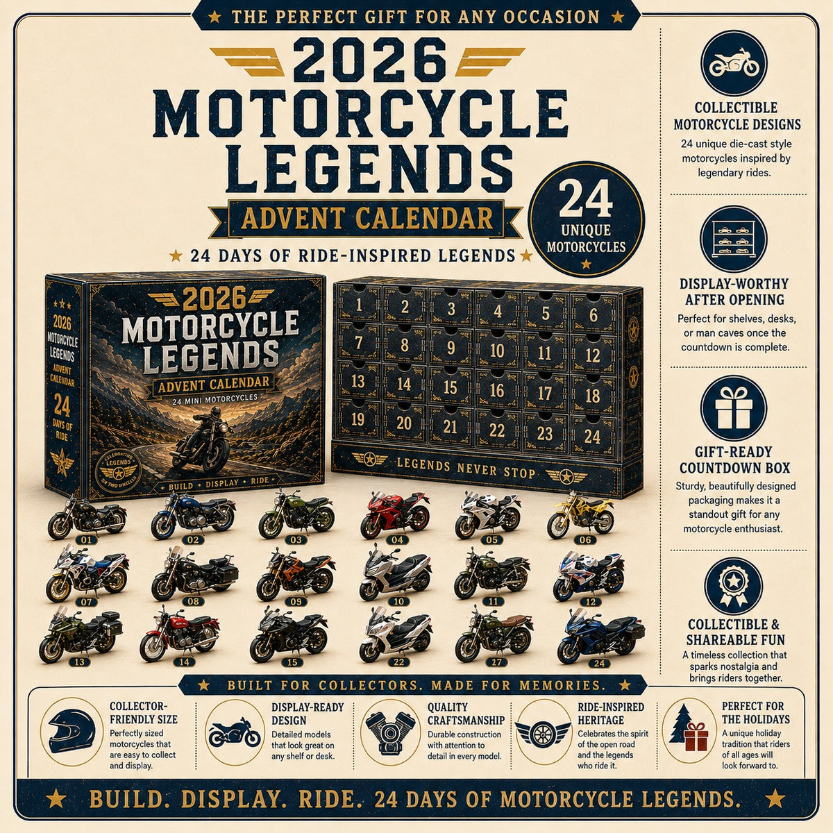 🏍️ 2026 Motorcycle Legends Advent Calendar