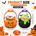 12/24/36/48/60 Pcs Halloween Plastic Goodie Bags, Trick or Treat Candy Bags🎃🍬