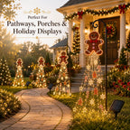 🎁Christmas Magic Pathway🎄Gingerbread Magic Solar Holiday Yard Light🍪