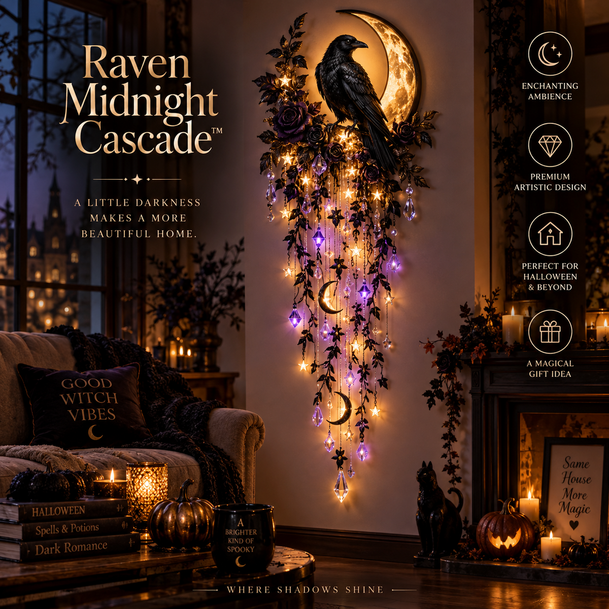 ✨Last Day 48% OFF✨Elegant Halloween Cascade Wall Light Collection