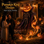 👑🎃 Pumpkin King Halloween Yard Decor|Solar Operated Day‐Night Ornament For Garden