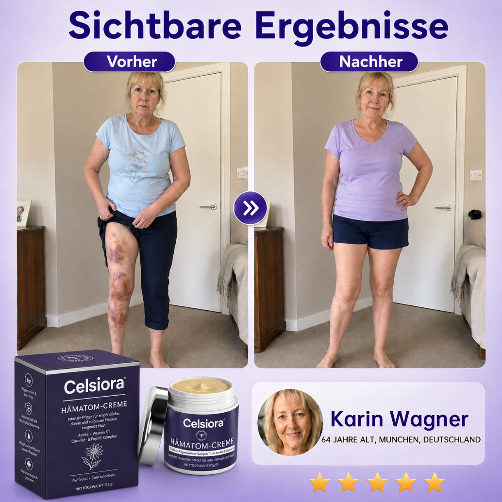 👩‍⚕️🌷 Celsiora® Intensiv-Pflegecreme für empfindliche, zu blauen Flecken neigende Haut