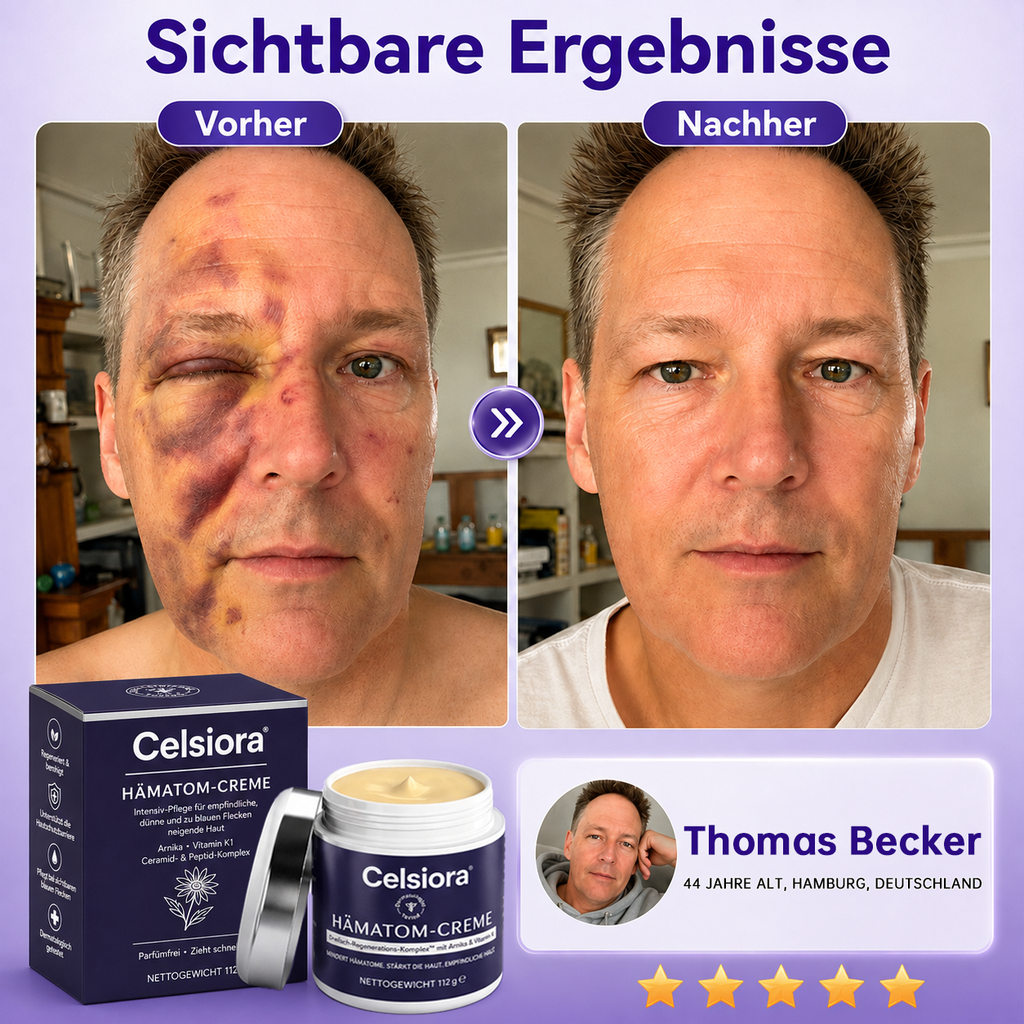 👩‍⚕️🌷 Celsiora® Intensiv-Pflegecreme für empfindliche, zu blauen Flecken neigende Haut