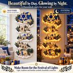 🔥🎁🕎 Hanukkah Festival of Lights Wall Decor Collection – 4 Glowing Designs Celebrating Eight Nights of Light ✨
