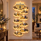 🔥🎁🕎 Hanukkah Festival of Lights Wall Decor Collection – 4 Glowing Designs Celebrating Eight Nights of Light ✨