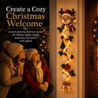 ⏳ Last Day 49% OFF – 🎄MerryCascade™ Glowing Christmas Door Hanger | 6 Festive Light Designs✨