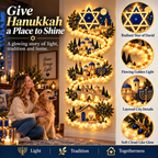 🔥🎁🕎 Hanukkah Festival of Lights Wall Decor Collection – 4 Glowing Designs Celebrating Eight Nights of Light ✨