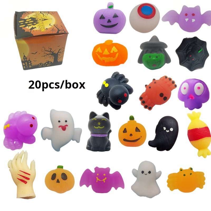 🔥LAST DAY SALE ONLY ￡13.99!!🎁Halloween Squishies Stress Relief Toy Set, Classic Pumpkin/Ghost/Bat Shapes, Super Soft TPR Material with Elastic Squeeze Feel, Washable & Durable, Assorted 24 pcs for Party Favors, Classroom Rewards & Trick-or-Treat